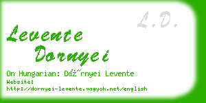 levente dornyei business card